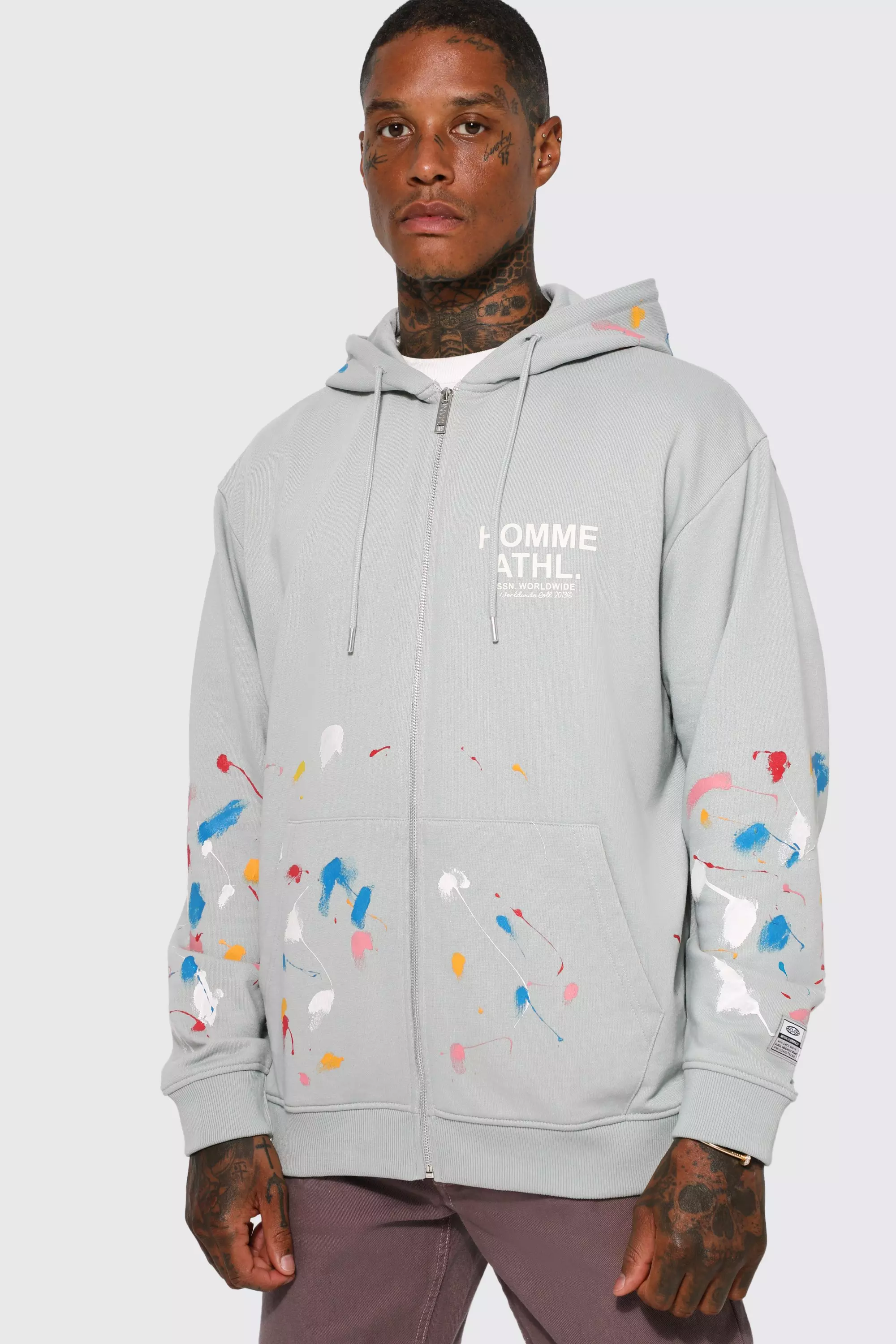 Hoodie with hotsell paint splatter